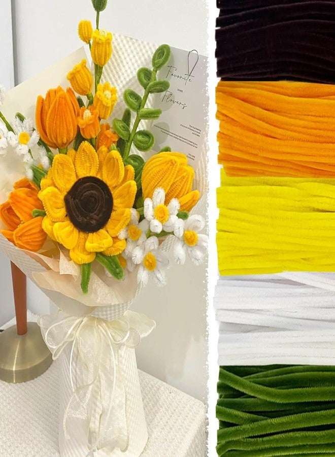 BOLT BEE Thick Pipe Cleaners Craft Set, 3 Assorted Pastel Macaron Colors, Chenille Stems, 30cm Length, Matte Finish, for DIY Art Projects (pipes for making sunflower(500pc)) - Image 1